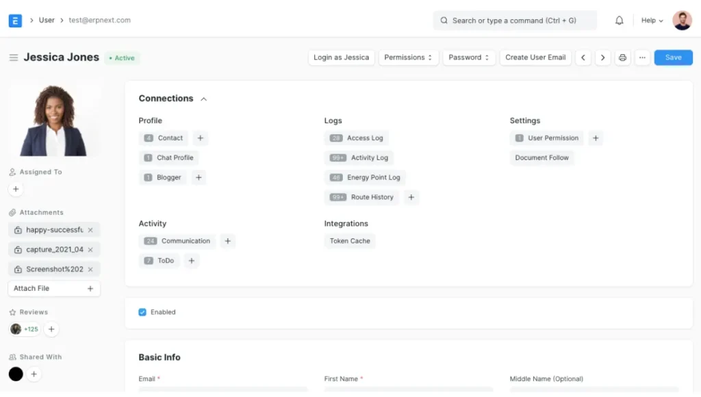 User managment dashboard